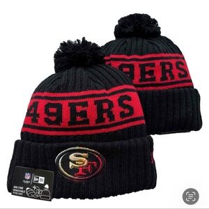 San Francisco 49ers Black and Red Knit Beanie